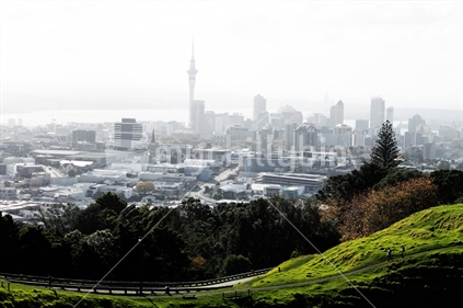 View of Auckland City from Mount Eden, Auckland, New Zealand