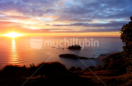 Mount Maunganui at sunrise, New Zealand