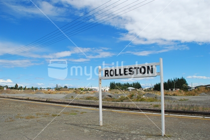 Rolleston Railway Sign, New Zealand
