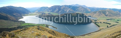 Panorama of Lake Taylor, New Zealand