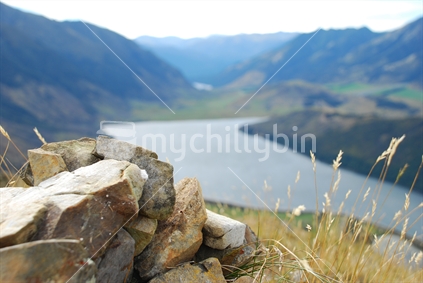 Cairn above Lake Taylor