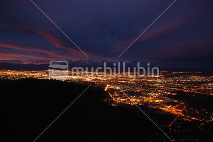 Port Hills Sunset, Christchurch, New Zealand