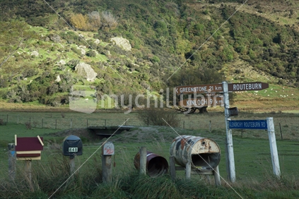 Rural mail boxes near Glenorchy