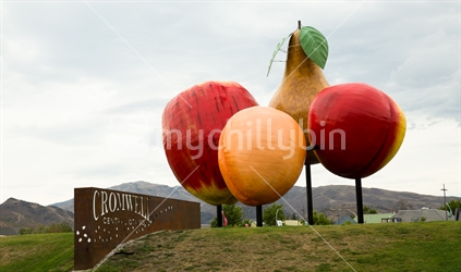The iconic Fruit sign in Cromwell, Central Otago 
