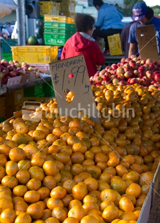 Mandarins on sale at the Otara Markets in South Auckland