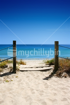 The sandy path that leads to the beach