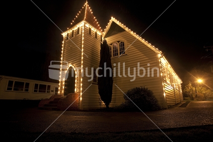 Festive church lights