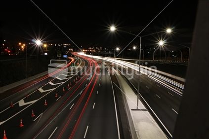 Auckland Motorway at night