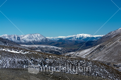 Looking towards Southern Alps from Porters Ski Field road