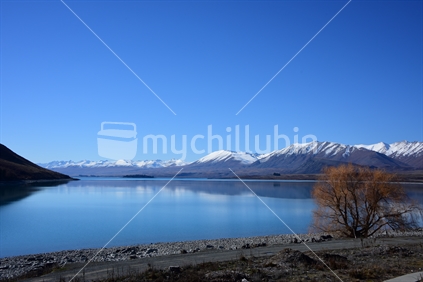 Lake Tekapo on a mid winters day