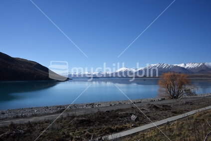 Lake Tekapo on a mid winters day