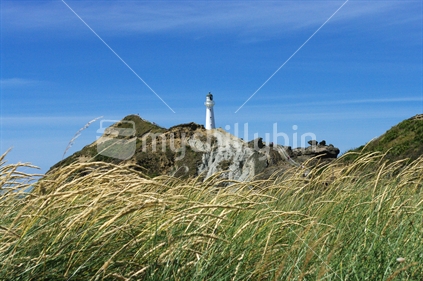 Castlepoint lighthouse solitude against the sky