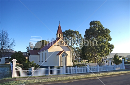 A chapel in the early morning light. Trentham, Upper Hutt, New Zealand