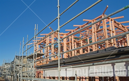 Scaffolding for new home construction