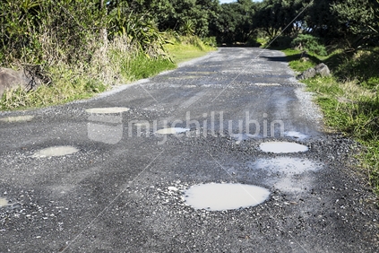 Country Road with Potholes