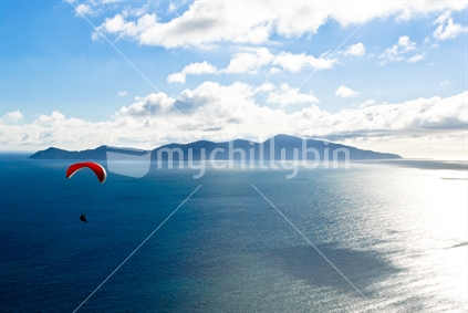 Paragliding off Paekakariki hill, New Zealand