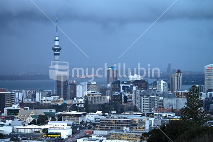 Auckland City and approaching storm