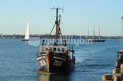 Fishing Trawler and Yachts