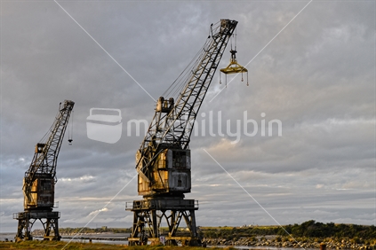 Wharf cranes, Greymouth