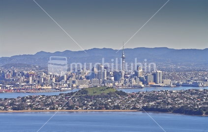 Auckland City and Waitakere's from Rangitoto