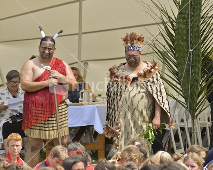 Maori Elders attending Powhiri