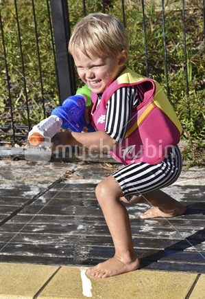 Boy with Water pistol