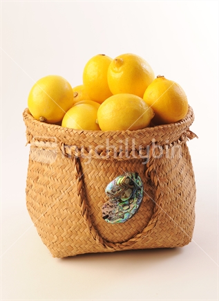Lemons in Plaited Kete ( Bag )