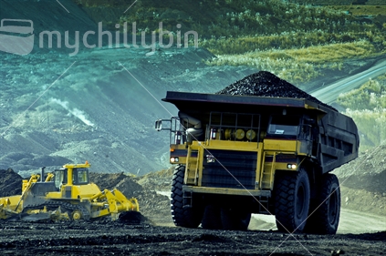 Coal mining in the Waikato, New Zealand.