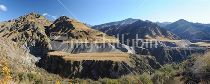 Panorama of Skippers canyon, South Island