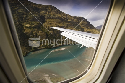 Taken from plane coming into Queenstown, New Zealand