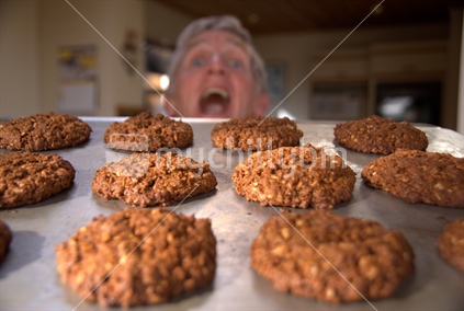 Wow, a batch of Anzac cookies fresh out of the oven