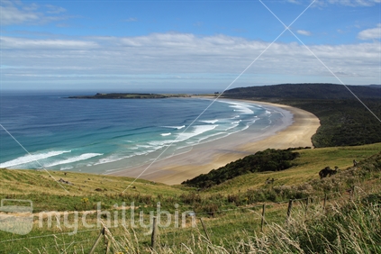 Tautuku Bay from Florence Hill lookout, Catlins coast, South Otago