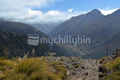 Outlook towards Otira gorge, Arthur's Pass, from the Avalanche Peak track