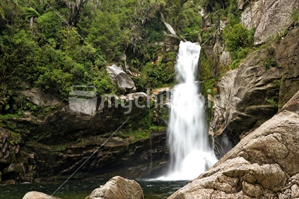Cascade in the bush - Wainui Falls, Abel Tasman
