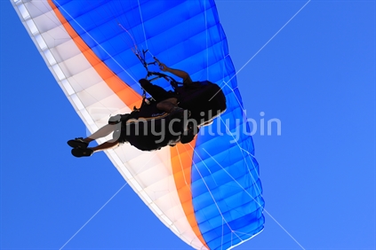 Tandem para gliding on a beautiful evening on the West Coast