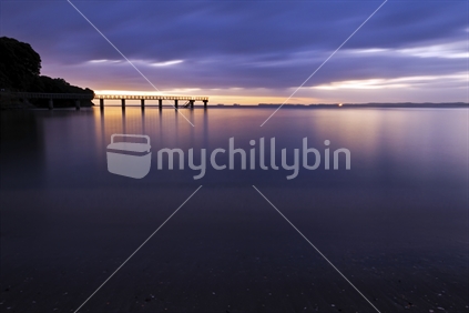 Murrays Bay on the North Shore of Auckland; before sunrise. New Zealand.