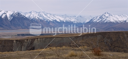 This is of the Godley River Valley stretching north of Lake Tekapo. This is often referred to as the Great Divide.