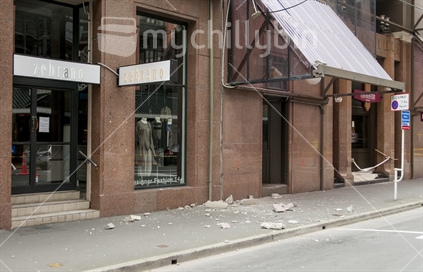 Wellington earthquake damage - July 2013 - minor damage included some broken masonry and broken windows
