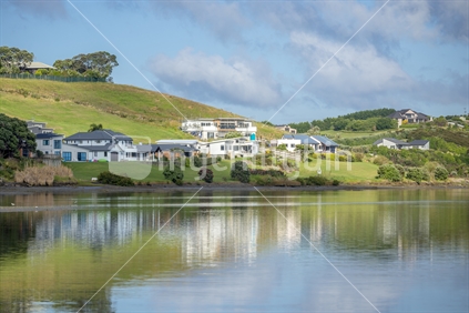 Luxury water front properties near the mouth of the Waipu River
