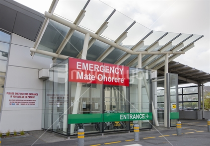 Wellington hospital - showing the emergency entrance