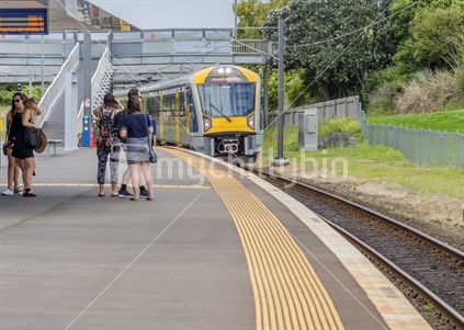 Auckland, New Zealand December 12 2015 Auckland's Orakei railway station on the Eastern Line