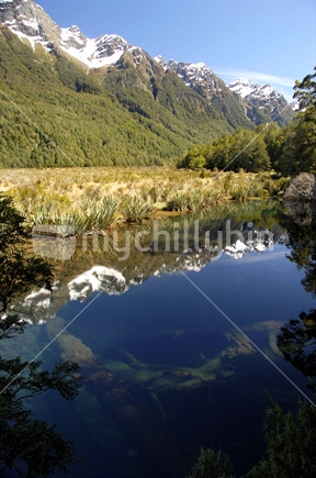 Mirror Lakes, Fiordland, New Zealand