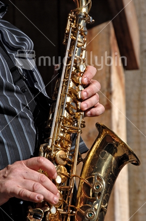 Play that Sax - man performing