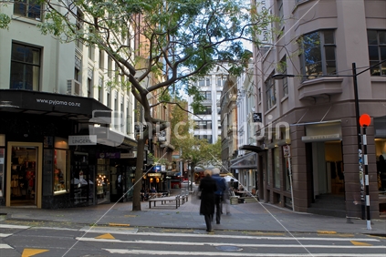 Shopping centres of Auckland - street views series: Vulcan Lane, CBD (some motion blur)