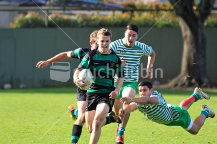 Rugby - the national sport: missed tackle (motion blur)