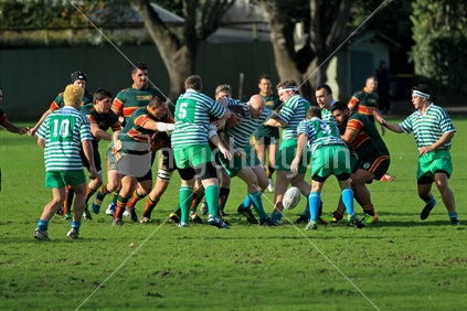 Rugby - the national sport: two team combat for the ball