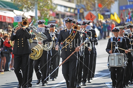 ANZAC Day - Royal NZ Navy Band on parade
