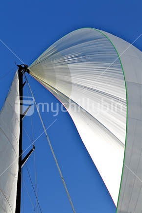 Man up the mast - sailing