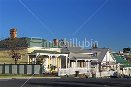 Housing 3 - a row of Auckland Victorian villas in morning light