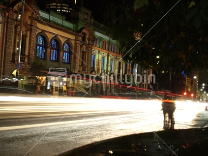Auckland's Queen Street at night (long exposure 13 seconds)